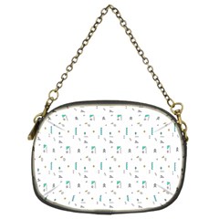 White Triangle Wave Waves Chevron Polka Circle Chain Purses (two Sides) 