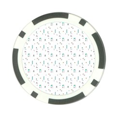 White Triangle Wave Waves Chevron Polka Circle Poker Chip Card Guard (10 Pack) by Mariart