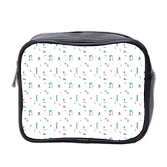 White Triangle Wave Waves Chevron Polka Circle Mini Toiletries Bag 2-side by Mariart