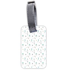 White Triangle Wave Waves Chevron Polka Circle Luggage Tags (two Sides)