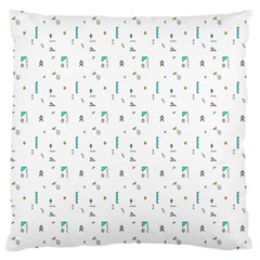 White Triangle Wave Waves Chevron Polka Circle Large Cushion Case (two Sides) by Mariart