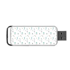 White Triangle Wave Waves Chevron Polka Circle Portable Usb Flash (one Side) by Mariart