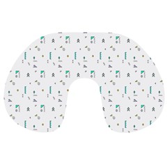 White Triangle Wave Waves Chevron Polka Circle Travel Neck Pillows by Mariart