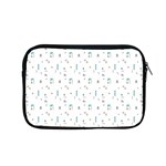 White Triangle Wave Waves Chevron Polka Circle Apple MacBook Pro 15  Zipper Case Front