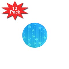 Star Blue Sky Space Line Vertical Light 1  Mini Magnet (10 Pack) 