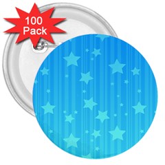 Star Blue Sky Space Line Vertical Light 3  Buttons (100 Pack) 