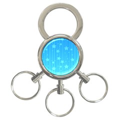 Star Blue Sky Space Line Vertical Light 3-ring Key Chains