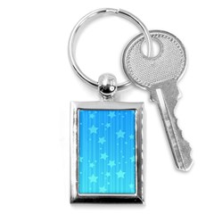 Star Blue Sky Space Line Vertical Light Key Chains (rectangle)  by Mariart