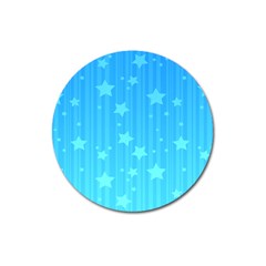 Star Blue Sky Space Line Vertical Light Magnet 3  (round)