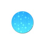 Star Blue Sky Space Line Vertical Light Golf Ball Marker Front