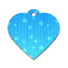 Star Blue Sky Space Line Vertical Light Dog Tag Heart (two Sides) by Mariart