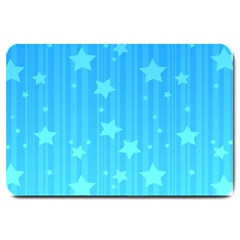 Star Blue Sky Space Line Vertical Light Large Doormat 