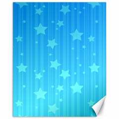 Star Blue Sky Space Line Vertical Light Canvas 11  X 14   by Mariart