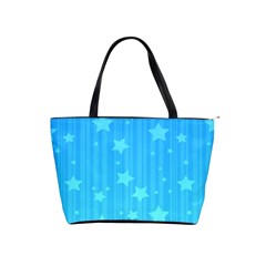 Star Blue Sky Space Line Vertical Light Shoulder Handbags