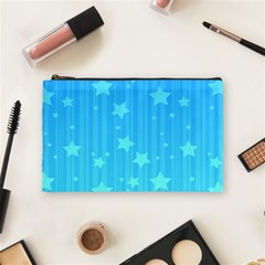 Star Blue Sky Space Line Vertical Light Cosmetic Bag (medium)  by Mariart