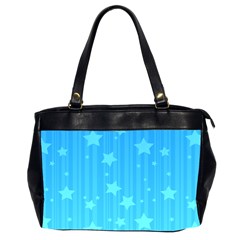 Star Blue Sky Space Line Vertical Light Office Handbags (2 Sides) 