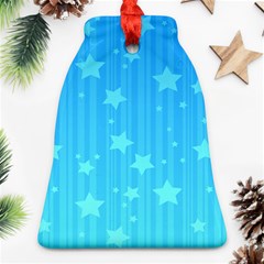 Star Blue Sky Space Line Vertical Light Bell Ornament (two Sides) by Mariart