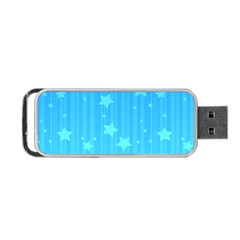 Star Blue Sky Space Line Vertical Light Portable Usb Flash (two Sides) by Mariart