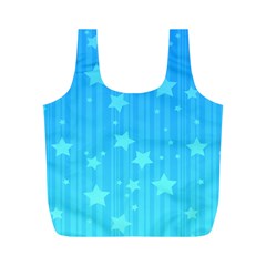 Star Blue Sky Space Line Vertical Light Full Print Recycle Bags (m)  by Mariart