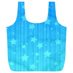 Star Blue Sky Space Line Vertical Light Full Print Recycle Bags (l)  by Mariart