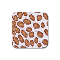 Formalin Paraffin Human Stomach Stained Bacteria Brown Rubber Coaster (square)  by Mariart