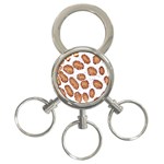 Formalin Paraffin Human Stomach Stained Bacteria Brown 3-Ring Key Chains Front