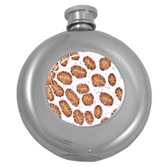 Formalin Paraffin Human Stomach Stained Bacteria Brown Round Hip Flask (5 Oz) by Mariart