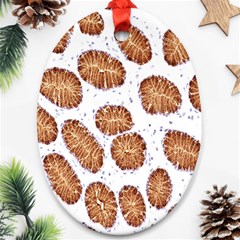 Formalin Paraffin Human Stomach Stained Bacteria Brown Oval Ornament (two Sides) by Mariart