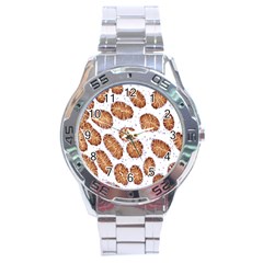 Formalin Paraffin Human Stomach Stained Bacteria Brown Stainless Steel Analogue Watch