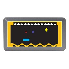 Bright Polka Wave Chevron Yellow Black Memory Card Reader (mini) by Mariart