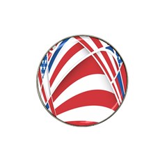 American Flag Star Blue Line Red White Hat Clip Ball Marker (10 Pack) by Mariart