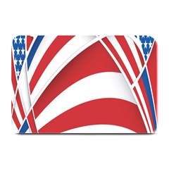 American Flag Star Blue Line Red White Plate Mats