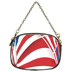 American Flag Star Blue Line Red White Chain Purses (one Side)  by Mariart