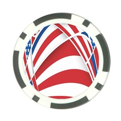 American Flag Star Blue Line Red White Poker Chip Card Guard (10 Pack) by Mariart