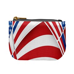 American Flag Star Blue Line Red White Mini Coin Purses by Mariart