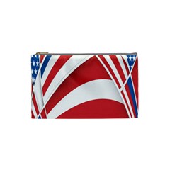 American Flag Star Blue Line Red White Cosmetic Bag (small)  by Mariart