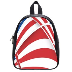 American Flag Star Blue Line Red White School Bags (small)  by Mariart