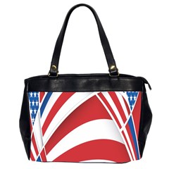 American Flag Star Blue Line Red White Office Handbags (2 Sides)  by Mariart