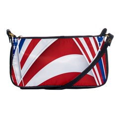 American Flag Star Blue Line Red White Shoulder Clutch Bags