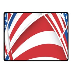 American Flag Star Blue Line Red White Fleece Blanket (small) by Mariart