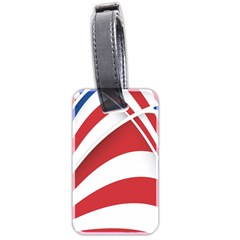 American Flag Star Blue Line Red White Luggage Tags (two Sides)