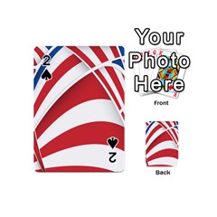 American Flag Star Blue Line Red White Playing Cards 54 (mini) 