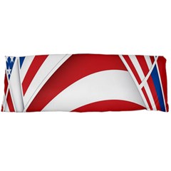 American Flag Star Blue Line Red White Body Pillow Case (dakimakura) by Mariart