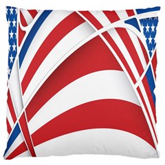 American Flag Star Blue Line Red White Large Cushion Case (one Side) by Mariart