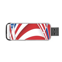 American Flag Star Blue Line Red White Portable Usb Flash (two Sides) by Mariart