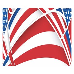 American Flag Star Blue Line Red White Double Sided Flano Blanket (small)  by Mariart