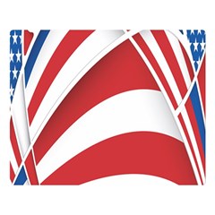 American Flag Star Blue Line Red White Double Sided Flano Blanket (large)  by Mariart