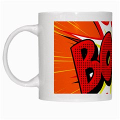 Boom Sale Orange White Mugs