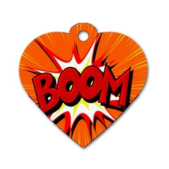 Boom Sale Orange Dog Tag Heart (one Side) by Mariart