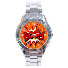 Boom Sale Orange Stainless Steel Analogue Watch by Mariart